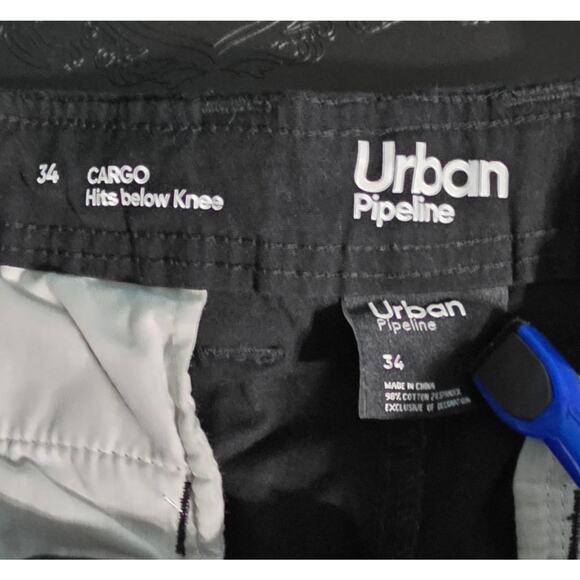 Cargo shorts Urban Pipeline Super Flex 34 NWT Black mens utility shorts - Picture 4 of 6
